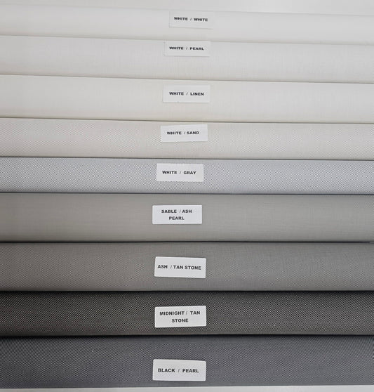 Blinds House Solution, Cordless Roller Shades Outside Mount 1%, 3%, 5% Openness Light Filtering Roller Shades for Home, French Doors, Kitchen, Easy to Install, Privacy & UV Protection