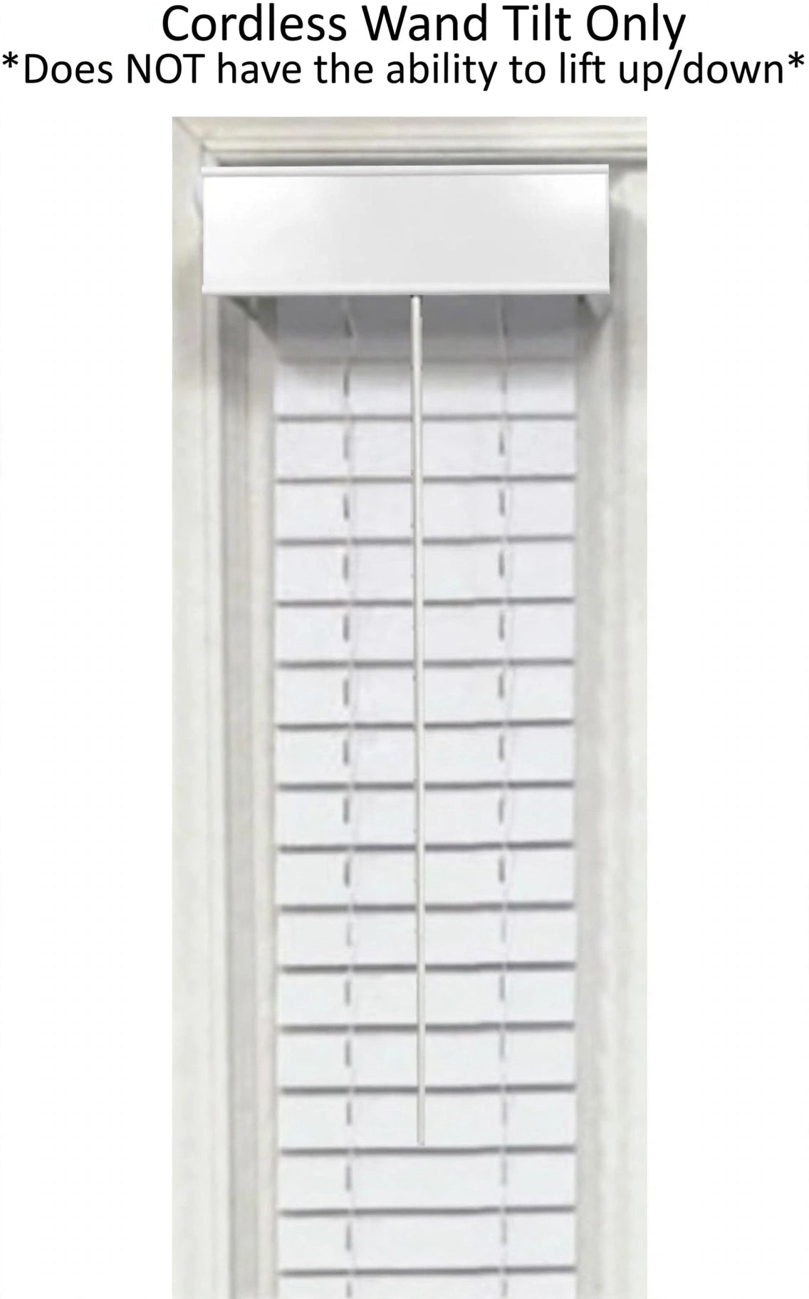 Sidelight blind cordless wand tilt with modern flat valance
