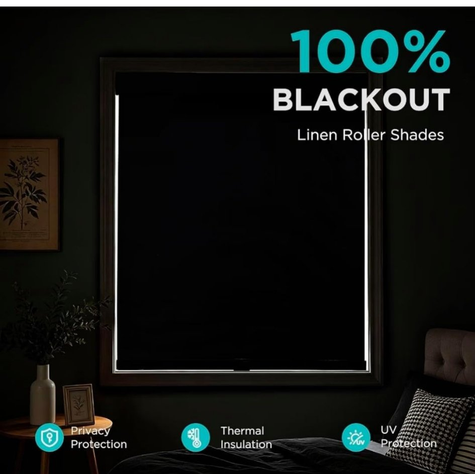 Blackout roller shades - 100 percent blackout