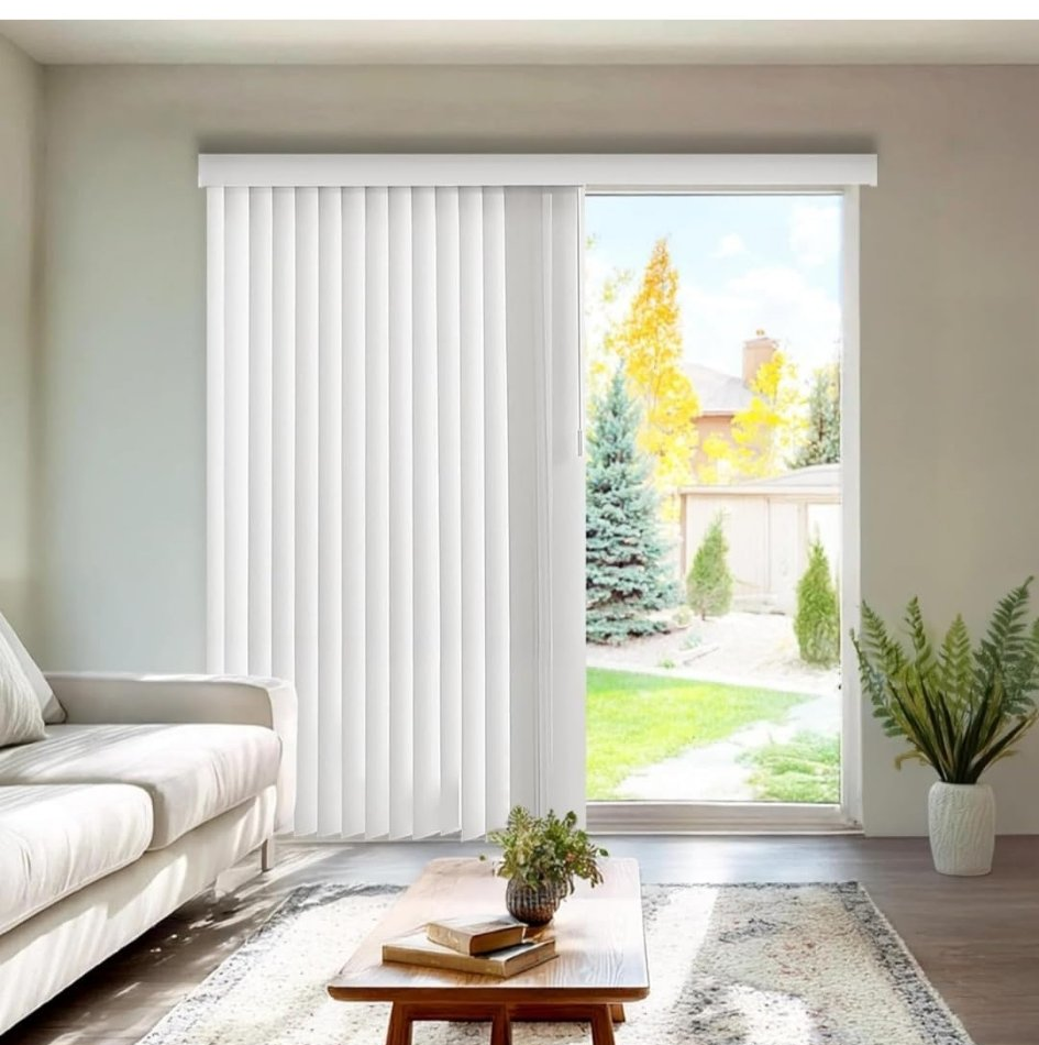 Vertical blinds - living room sliding door