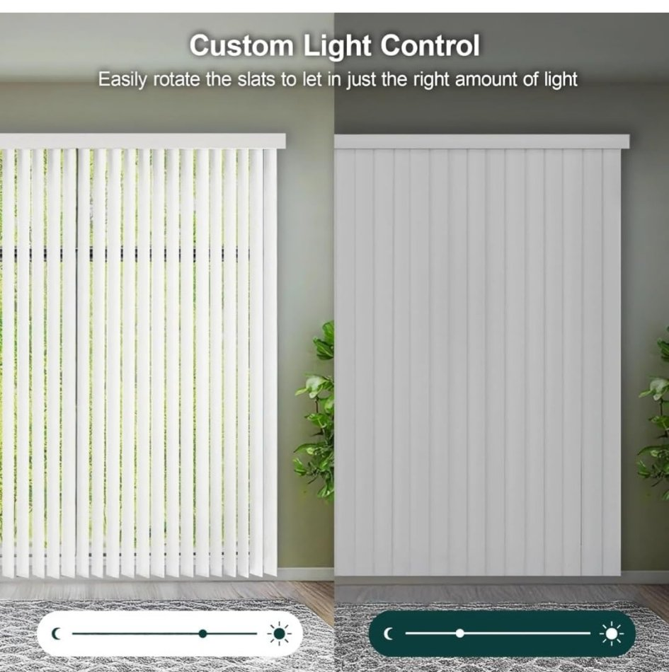 Vertical blinds - custom light control