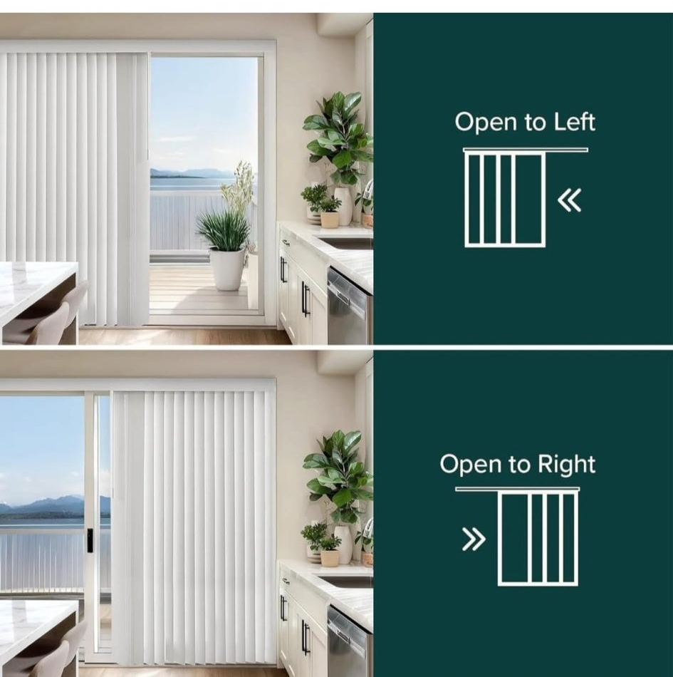Vertical blinds - open to left or right