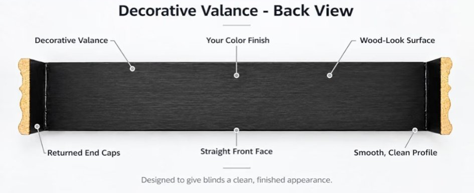 Wood Valance - back view